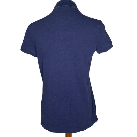 Lilly Pulitzer Short Sleeve Golf Tennis Polo Shirt Size Medium Blue Some Fading - Picture 4 of 7